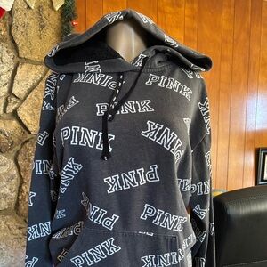 Victoria's Secret PINK Gray and Black Hoodie